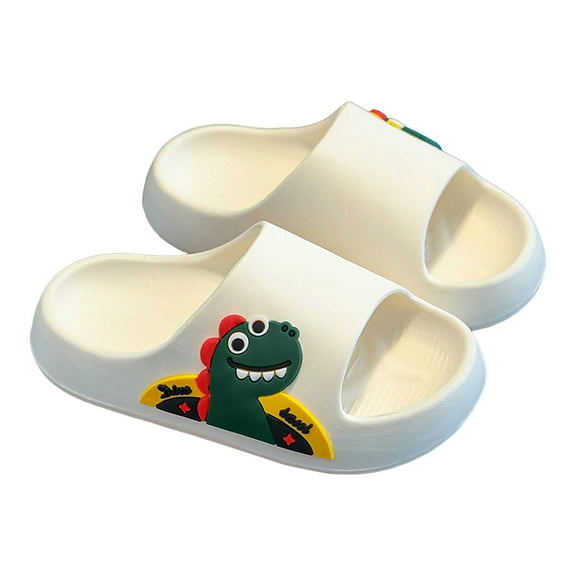 Ketyyh-chn99 Toddler Slippers Big Boy Kids Toddler Boys Girls Water Sandals Non Slip Shower Slipper for Boys (White, 13.5 Little Kid)