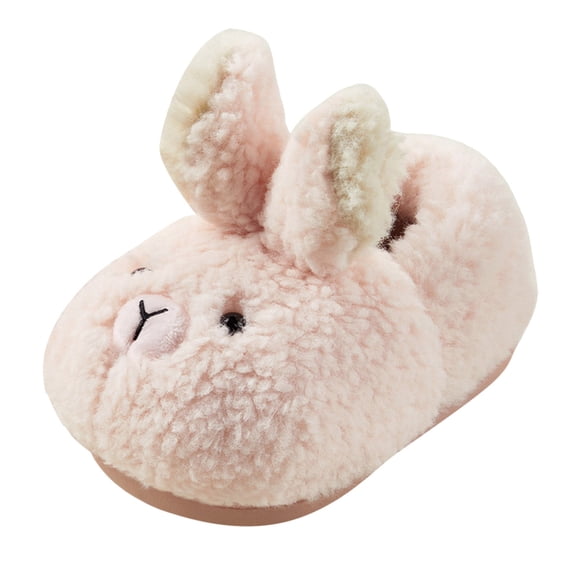 Ketyyh-chn99 Toddler Slippers Boys Winter Warm Shoes Kids Slippers Toddler House Slippers Indoor Home Non-Slip Rubber Sole Shoes Warm Cozy Socks Size for 210,Pink