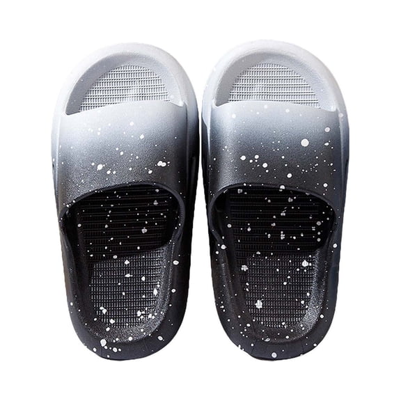 Ketyyh-chn99 Toddler Slippers for Girls Slippers for Kids Boys Kids Cloud Slides for Girls Boys Toddler Sandals Beach Slides Toddler Pool Shower Flip Flops Slippers for 12,Black