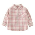 thumbnail image 1 of Ketyyh-chn99 Toddler Sweatshirt Boys Clothes Baby Boys T-Shirts Long Sleeve Tee Little Girls Casual Long Sleeve T Shirts Crewneck Tunic Tops Kids Button Striped Tee Girls Sweatshirts Pink,4-5 Years, 1 of 4