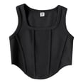 thumbnail image 1 of Ketyyh-chn99 Toddler Tank Tops Girls Vest Teen Girls Girls' Crop Tank Tops Summer Sleeveless Shirt Breathable Sports Top Short Slim Fit Tank Top Crop Vest Size for 13-14 Years,Black, 1 of 4