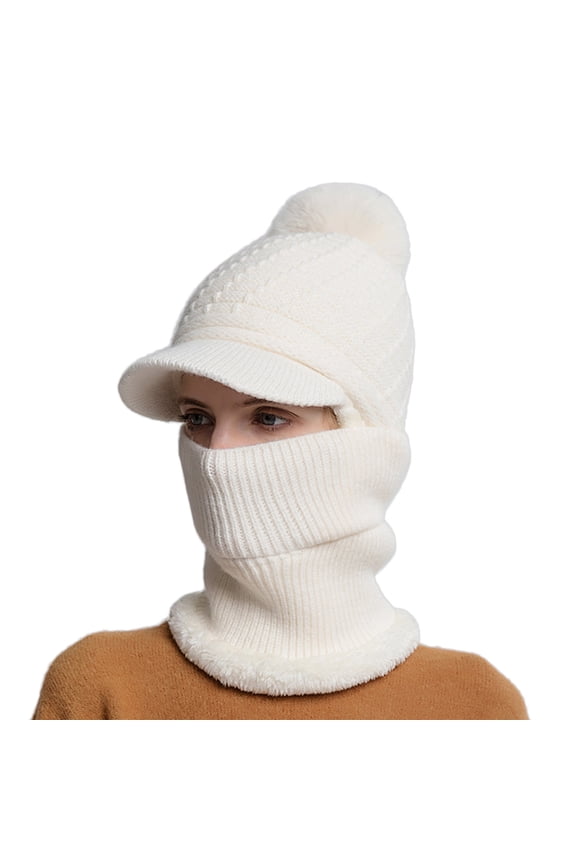 Top Bomber Winter 3 in 1 Thermal Lined Trapper Bomber Hat with Ear Flap Face Warmer Windproof Baseball Ski Cap