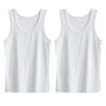 thumbnail image 1 of Ketyyh-chn99 Top Tank for Men Men's and Big Men's Casual Tank Tops Knit Sleeveless Lightweight Tee Basic T Shirts White,4XL, 1 of 5