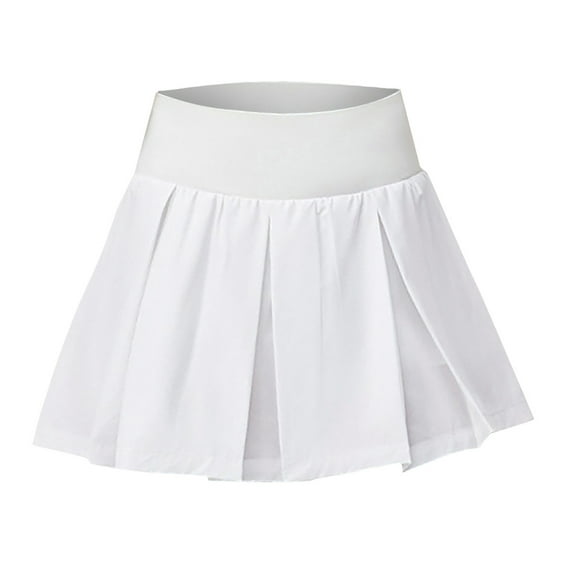 Ketyyh-chn99 Tulle Skirts for Women Beach Summer Skirts Women's Casual Plaid High Waist A-Line Pleated Short Skirt White,l