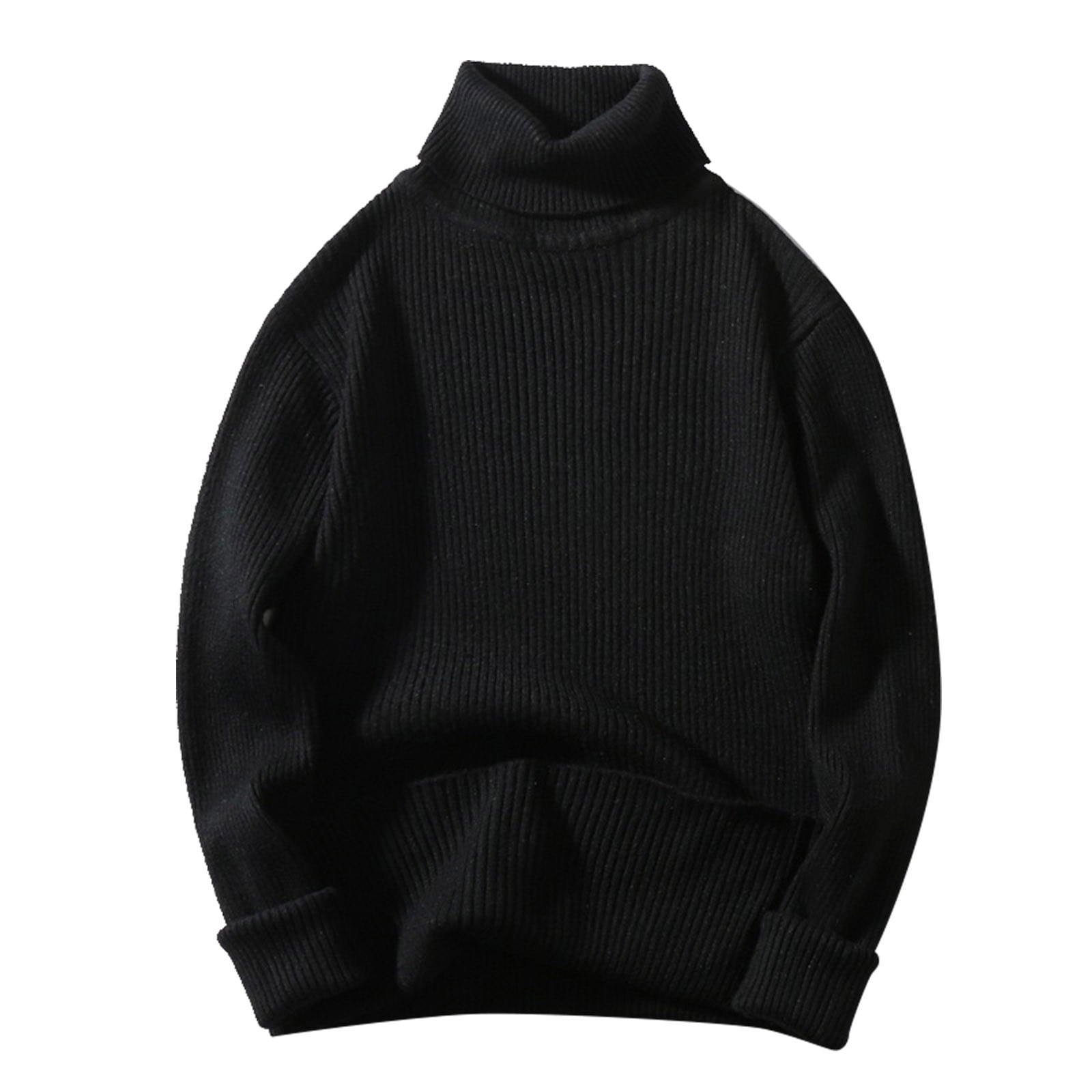 Ketyyh-chn99 Turtleneck Sweater for Men Oversized Sweaters Spilt
