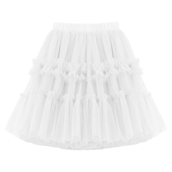 Ketyyh-chn99 Tutus for Girls Baby Girl Tutu Skirt Toddler Flower Tulle Skirts Little Girls Short Skirt Kid Holiday Birthday Outfits for 9-10 Years,White