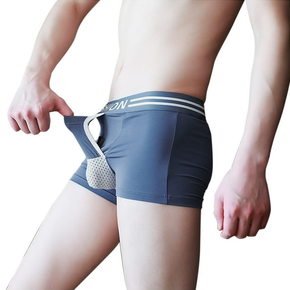 Ketyyh-chn99 Underwear for Men High Waisted Underwear Mens Underwear Trunk Blue,XL
