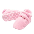 thumbnail image 1 of Ketyyh-chn99 Unisex Baby Cozy Fleece Booties Stay On Slippers Soft Shoes Non Slip Boys Girls Winter Warm Shoes for 12-18 Months,Pink, 1 of 3