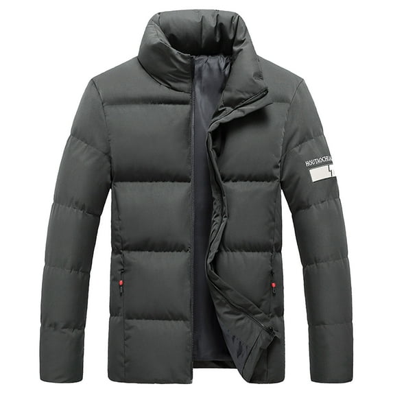 Ketyyh-chn99 Warm Winter Coats for Men Outerwear Jacket Winter Long Hooded Parka Jacket Green,L