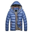 thumbnail image 1 of Ketyyh-chn99 Warm Winter Jacket Hooded Warm Winter Overcoat Parka Jacket Thick Outerwear Blue,3XL, 1 of 4