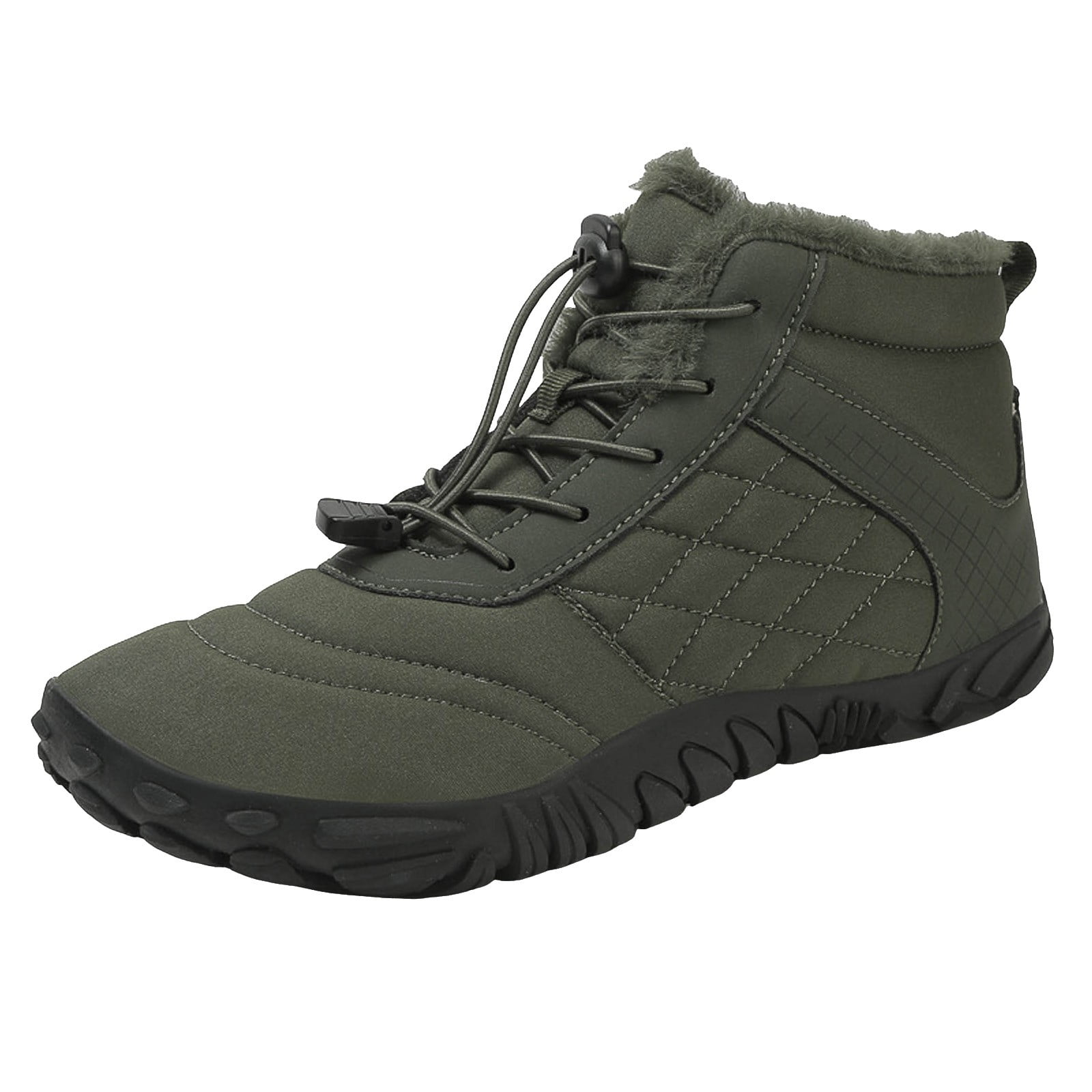 Ketyyh-chn99 Winter Barefoot Hiking Boots Golf Shoes Men's Women's Winter Barefoot Hiking Boots Warm Snow Boot Slip On Barefoot Boots AG,9.5