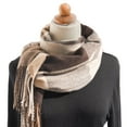 thumbnail image 1 of Ketyyh-chn99 Winter Neck Scarf Women's Autumn Plaid Shawl Thickening Warm Fringe Scarf Brownish Yellow, 1 of 4