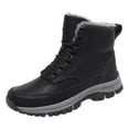 thumbnail image 1 of Ketyyh-chn99 Winter Shoes for Men Running Shoes Waterproof Steel Toe Boots for Men Work Boots Lightweight Sneaker Non-slip Boots Black,10, 1 of 5