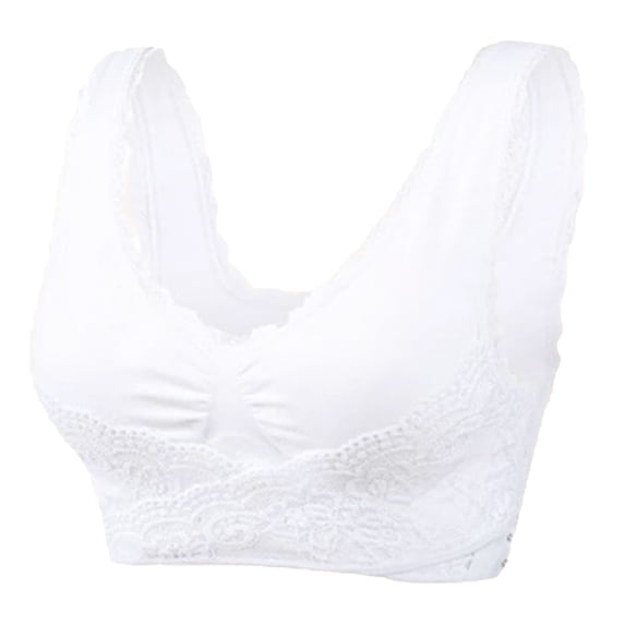 Ketyyh-chn99 Women Bikini Top 2024 Fashion Seamless Wireless Comfort No Underwire Bras White,L