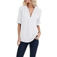 thumbnail image 1 of Ketyyh-chn99 Women Blouse Shirts Floral Print Casual Fashion Spring Blouse 2024 White,XL, 1 of 5
