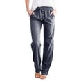 thumbnail image 1 of Ketyyh-chn99 Women Casual Jogging Pants Lady Loose High Waist Workout Pants Dark Blue,2XL, 1 of 4