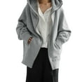 thumbnail image 1 of Ketyyh-chn99 Women Coats 2023 Casual Button Work Fall Coat Jacket Grey,XL, 1 of 4