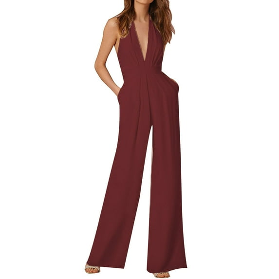 Ketyyh-chn99 Women Jumpsuit Overall Jumpsuit for Women Tops Workout Seamless Jumpsuit Yoga Ribbed Bodycon One Piece Leggings Romper Watermelon Red,M