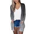 thumbnail image 1 of Ketyyh-chn99 Women's Cardigan Sweaters Long Sleeve Open Front Draped Sweater Grey,M, 1 of 4