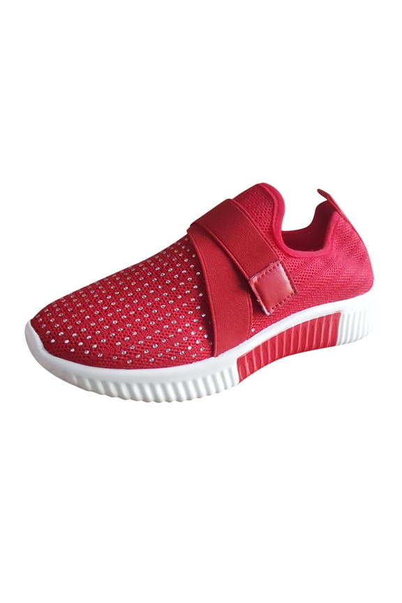 Women's Fashion Sneakers Slip On Walking Casual Running Tennis Sneakers Red,40