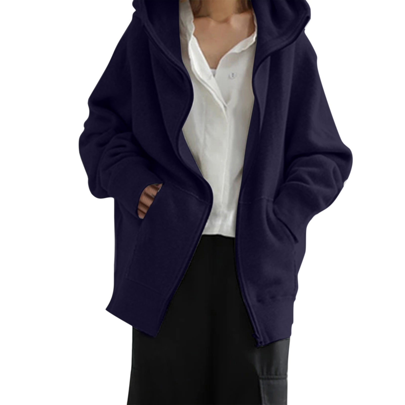 Ketyyhchn99 Women's Jackets Coats 2023 Business Casual Fall Coat Work Winter Coats Black,L