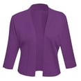 thumbnail image 1 of Ketyyh-chn99 Women's Plus Size Knit Long Cardigan Open Front Button Sweater Outerwear with Pockets Purple,M, 1 of 5