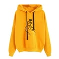 thumbnail image 1 of Ketyyh-chn99 Women's Pullover Sweatshirt Soft Cotton Jacket Sportswear Yellow,XL, 1 of 4