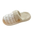 thumbnail image 1 of Ketyyh-chn99 Women's Slippers Soft Plush Warm Lightweight Non-Slip House Slippers White,37, 1 of 5
