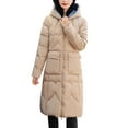 thumbnail image 1 of Ketyyh-chn99 Women's Winter Coats Long Maxi Womens Parka Hood Jacket Khaki,L, 1 of 5
