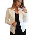 thumbnail image 1 of Ketyyh-chn99 Womens Blazers Lightweight Casual Work Wear Long Sleeves Open Front Blazer Jacket White,4XL, 1 of 2