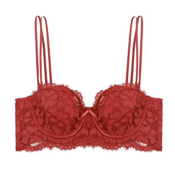 Ketyyh-chn99 Womens Bras 2023 Wireless Seamless Rib Bra Comfort Casual Style Red,80
