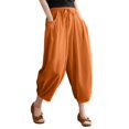 thumbnail image 1 of Ketyyh-chn99 Womens Casual Pants Wide Leg Pants Casual Stretch Women's Casual Straight Leg Pants High Waisted Stretchy Business Work Trousers Orange,XL, 1 of 4