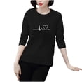 thumbnail image 1 of Ketyyh-chn99 Womens Fall Tops Loose Fit Casual Tunic Tops Black,4XL, 1 of 3