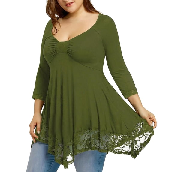 Ketyyh-chn99 Womens Fashion 2024 Long Sleeve Shirts Zip Casual Green,XL