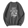 thumbnail image 1 of Ketyyh-chn99 Womens Fashion Plus Crew Neck Long Sleeve Boyfriend Pullover Sweatshirts Dark Gray,L, 1 of 2