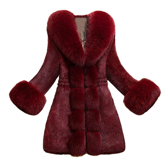 Ketyyh-chn99 Womens Jackets and Coats Winter Women Parka Coat Elegant Thick Warm Fashion Outerwear Long Cardigans Jacket ,M