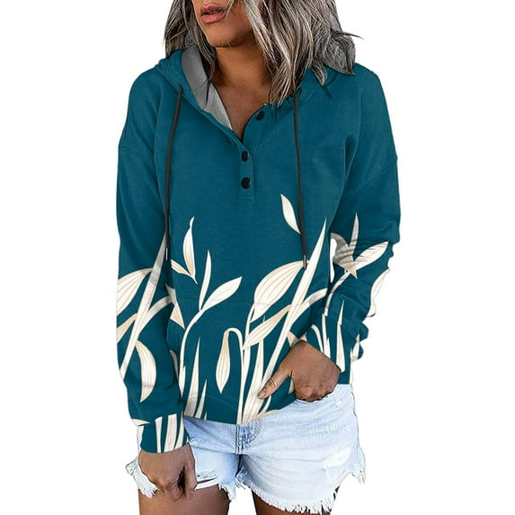 Ketyyh-chn99 Womens Zipper Hoodie Coat Solid Color Long Sleeve Hoodless Sweater Navy,S