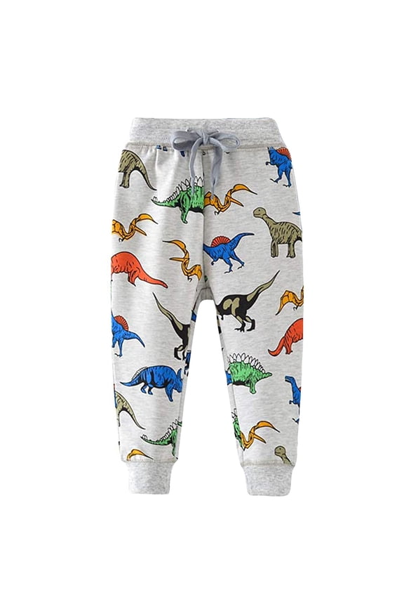 Boys Basketball Warm up Pants Pants Jogger Car Baby Drawstring Elastic Dinosaur Print Boy's Animal Toddler Baby Clothes