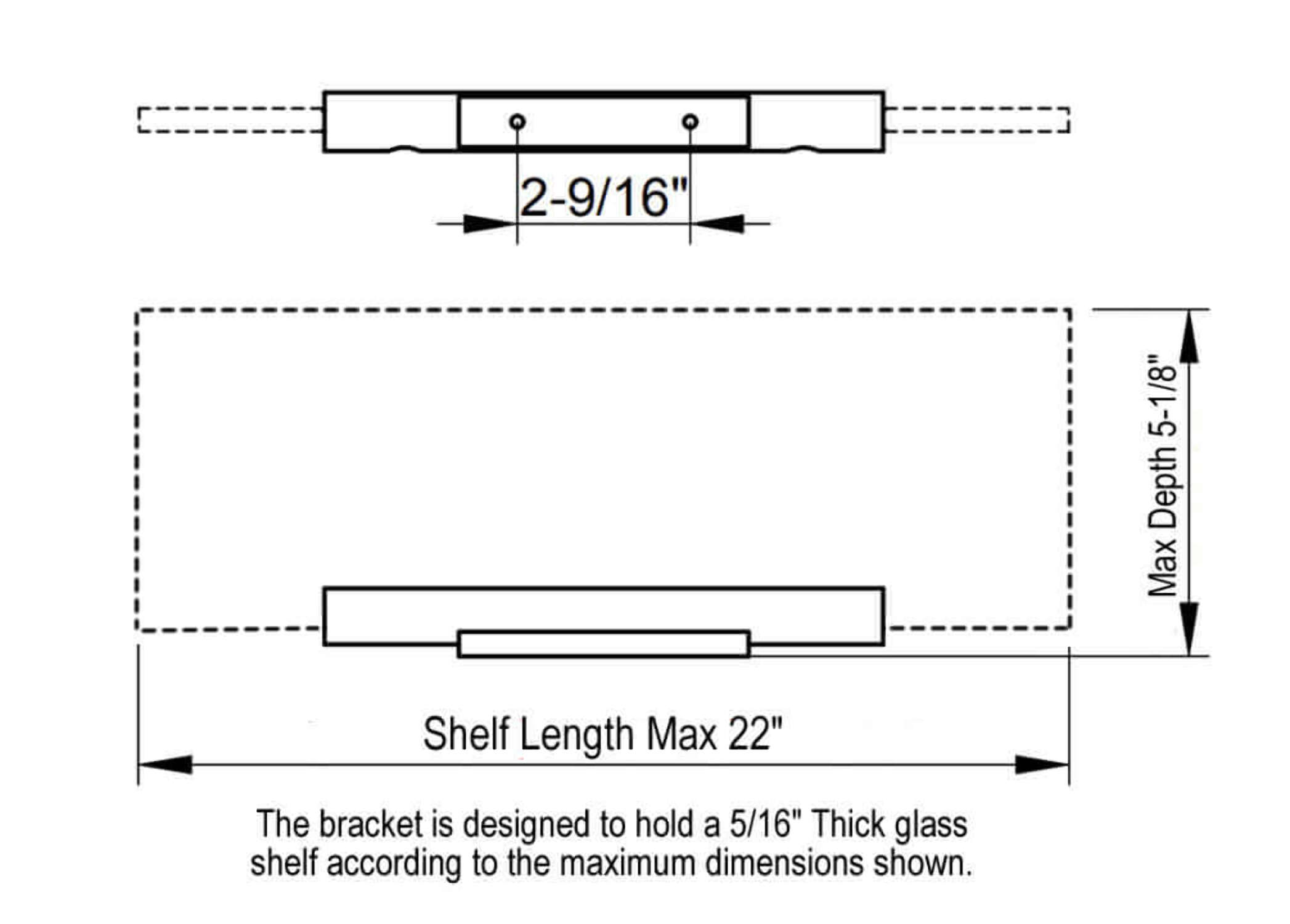 Keuco Plan Glass Shelf and Shelf Brackets