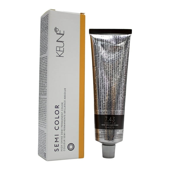 Keune Semi Color 7.43 Demi-Permanent Color Medium Copper Golden Blonde 2 Oz
