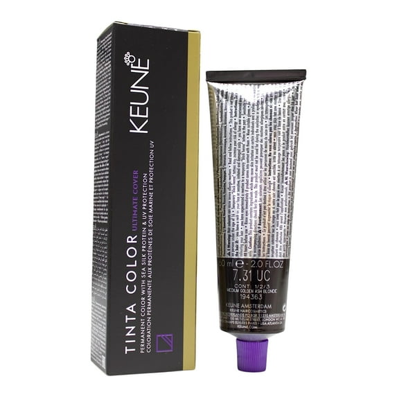 Keune Tinta Color 7.31 UC Permanent Color Medium Golden ASH Blonde 2 Oz