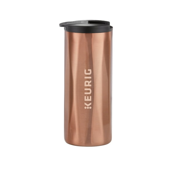 Keurig® 14oz Faceted, Vacuum Sealed, Insulated, Double-Walled, Stainless Steel, Coffee Travel Mug, Works with K-Cup Pod Coffee Makers, Copper