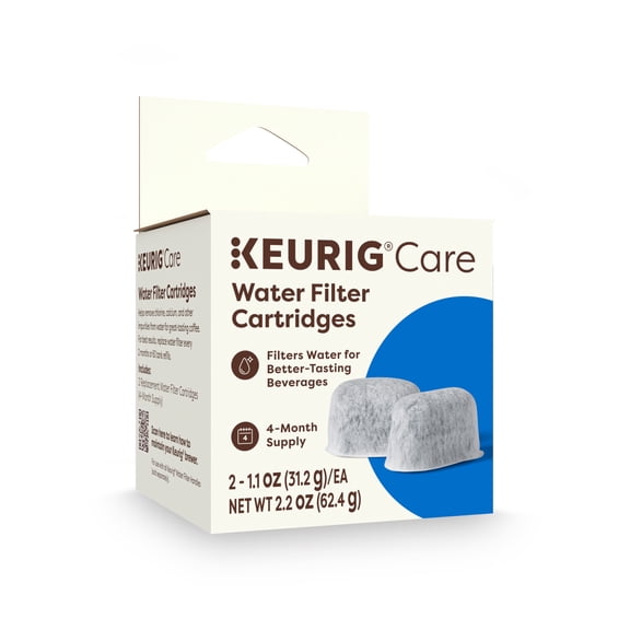 Keurig 2-Pack Water Filter Refill Cartridges, 2 Count, for Use with Keurig 2.0 and 1.0/Classic K-Cup Pod Coffee Makers
