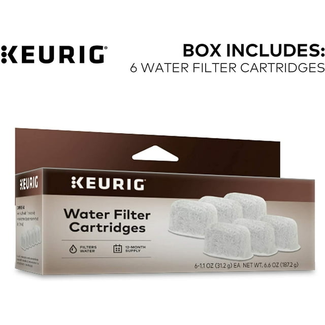 Keurig Coffee Machine Maker’s 6Pack Water Filter Refill Cartridges, 6