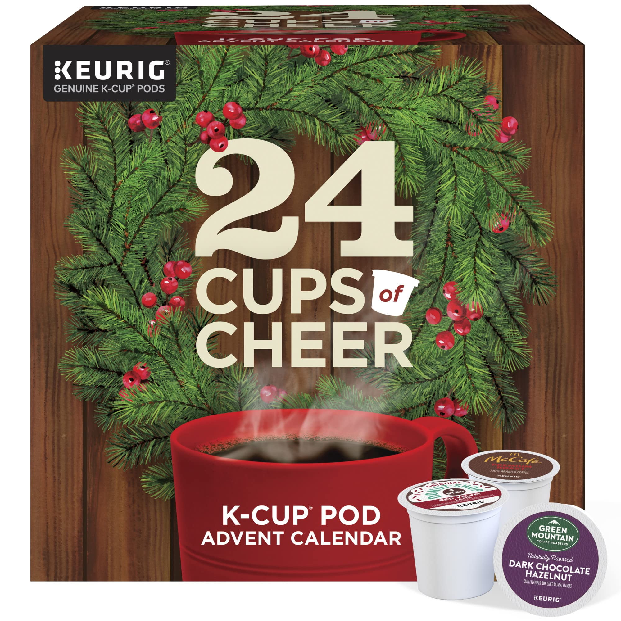 Keurig Advent Calendar Variety Pack, Single Serve KCup Pods, 24 Count