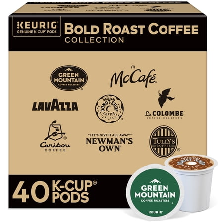 Keurig  Bold Roast Coffee Collection Medium and Dark Roast K-Cup Coffee Pods, 40 Count
