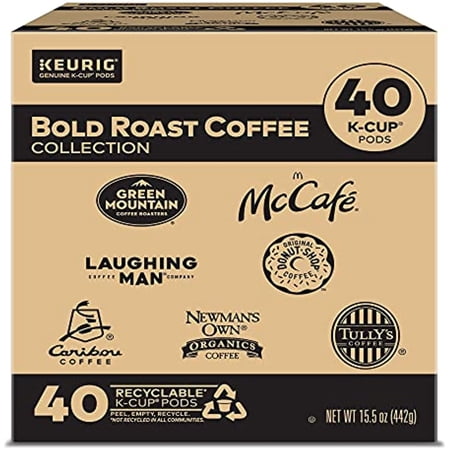 Keurig Bold Roast Coffee Collection, Single -Serve K-Cup Pods Variety Pack, 40 Count