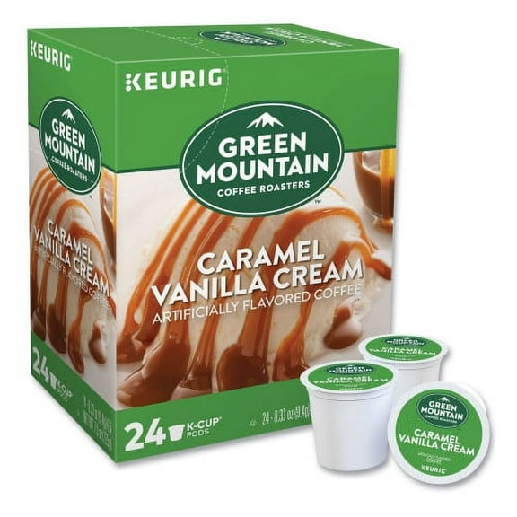 Green Mountain Coffee Roasters Caramel Vanilla Cream Coffee K-Cup Pods - Medium Roast - 24 Box
