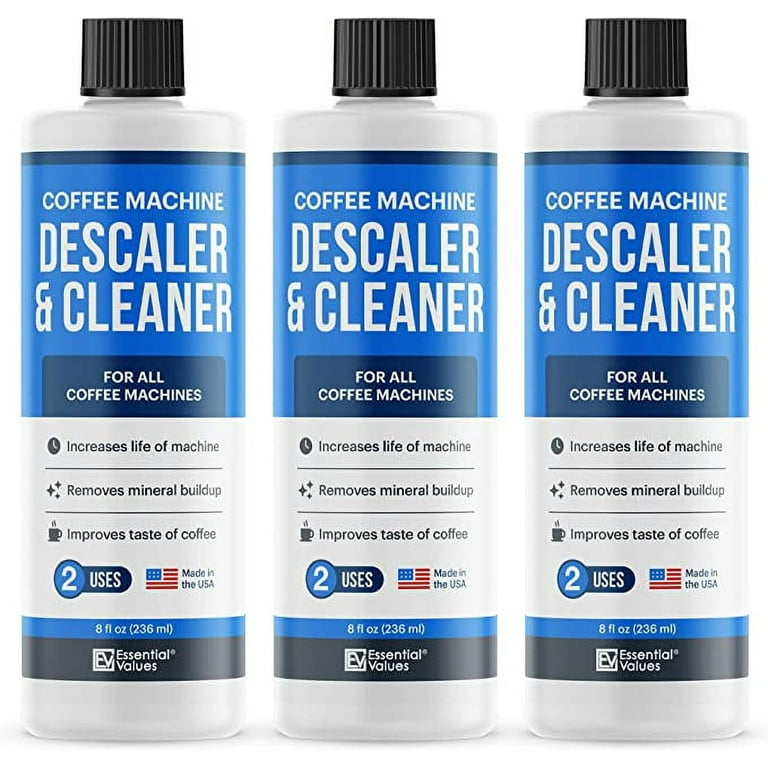 Descalcificador y limpiador (9 usos) - Fabricado en Estados Unidos -  Solución de descalcificación para cafeteras Keurig, Nespresso, Delonghi,  Breville