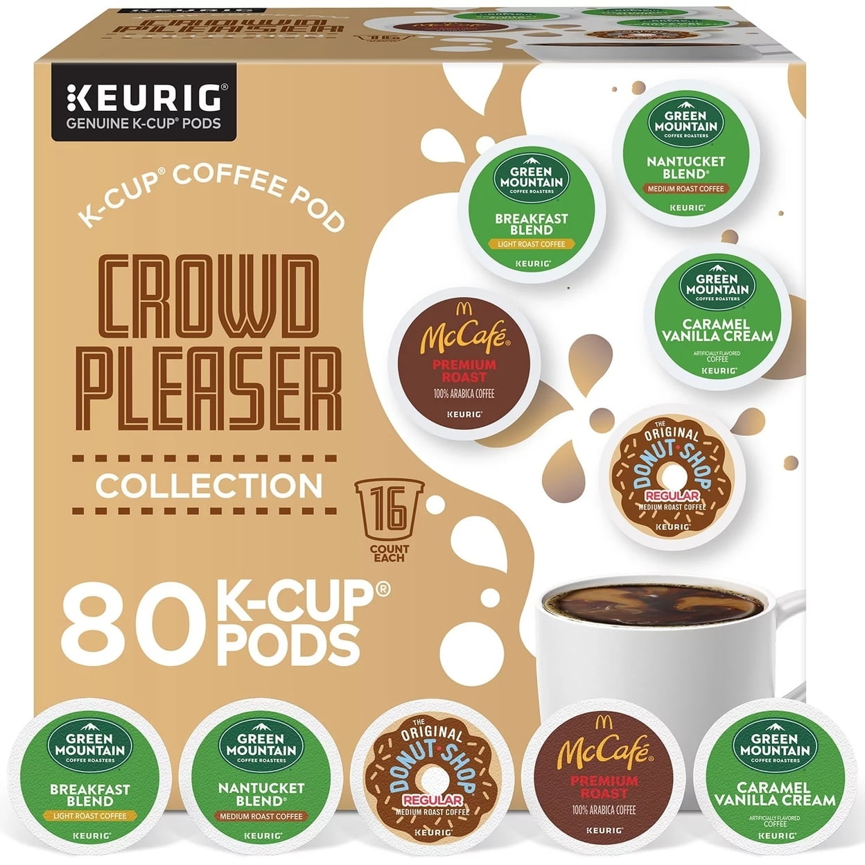 Keurig Crowd Pleaser Variety Pack Single Serve Pods (80 Count